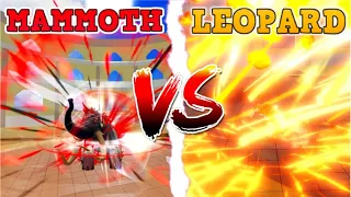 (NOT EVEN CLOSE) Mammoth Vs Leopard in Blox Fruits