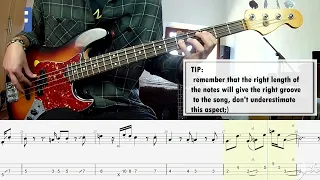 Red Hot Chili Peppers - Not The One BASS COVER + PLAY ALONG TAB + SCORE