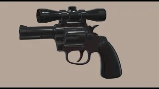 Scoped Revolver в 3D от pbrperson