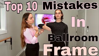 TOP 10 MISTAKES IN BALLROOM FRAME | Tips and examples / Dovgan Dance