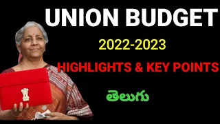 Union budget 2022-23 Highlights | Key points of union budget 2022-23 in telugu