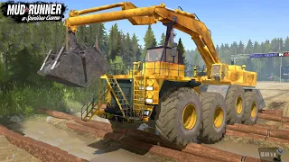 Spintires: MudRunner - MONSTER MINING TRUCK Test on a Difficult Track