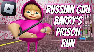 RUSSIAN GIRL BARRY PRISON RUN! Obby (New Update) - Walkthrough Full Gameplay #roblox