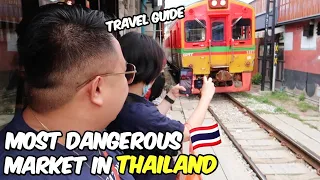 Maeklong Railway Market Tour! The most DANGEROUS  market in Thailand! | JM BANQUICIO