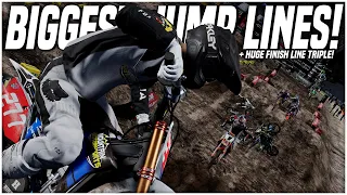 The BIGGEST Finish Line TRIPLE is RISKY! -  Supercross 4 - 450 Career Mode #11