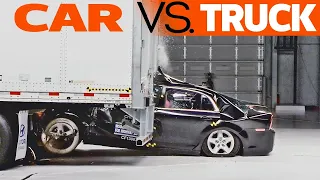 Car Vs Truck Crash Test 🤯 - Trailer Underride Testing 2020