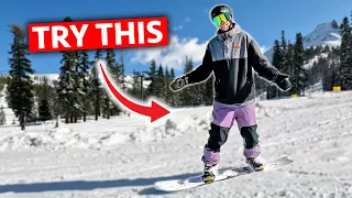 Try This To Keep Your Snowboard Straight Across Flat Areas