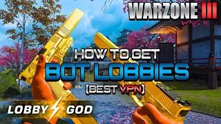 HOW to GET BOT LOBBIES on WARZONE 3! (BEST VPN for CONSOLE / PC)