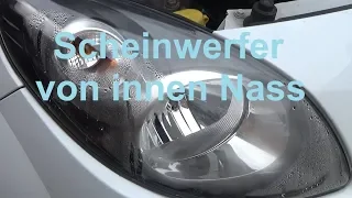 Auto Scheinwerfer von innen beschlagen feucht nass undicht