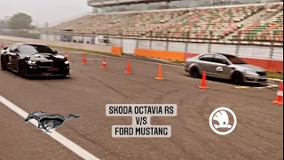 Drag Race : Skoda octavia RS 230 mk3 Apr Stage 2   v/s  Ford Mustang 2016 NA V8