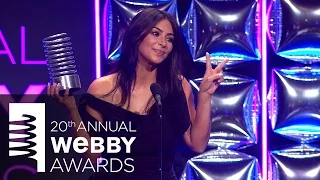 Kim Kardashian West's 5-Word Speech at the 20th Annual Webby Awards