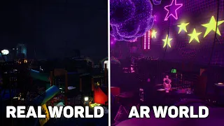 FNAF Security Breach - RUIN DLC: Real World VS AR World Comparison