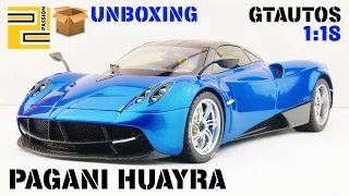 [Unboxing] Pagani Huayra 1:18 GTAutos BLUE