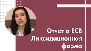 Отчет о ЕСВ. Форма Ликвидационная. Когда подавать