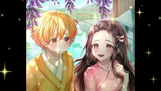 Nezuko and Zenitsu 💜 #shortvideo #anime