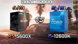 Ryzen 5 5600X vs Intel i5 12600K //Benchmark // Test in 8 Games