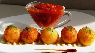 Картофельные шарики во фритюре. potato balls.