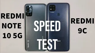 Xiaomi Redmi Note 10 5G vs Xiaomi Redmi 9C Speed Test