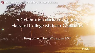 Harvard College Midyear Graduates Recognition Ceremony 2020-2021