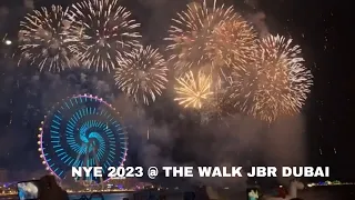 NEW YEAR 2023 FIREWORKS | THE WALK JBR DUBAI #dubai #fireworksdubai #2023