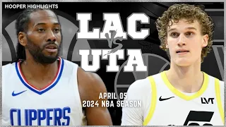 LA Clippers vs Utah Jazz Full Game Highlights | Apr 5 | 2024 NBA Season