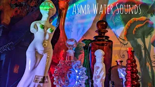 Asmr Water sounds, vintage bottle show and tell.