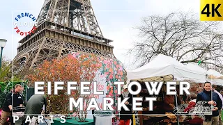 PARIS 16th District New Food Market Walking Tour 4K🇫🇷 Eiffel Tower Marché ➜ Jardins du Trocadéro