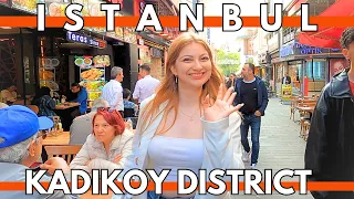 ISTANBUL KADIKOY DISTRICT 23 MAY WALKING TOUR | BARS,RESTAURANTS,STREET FOODS | 4K UHD 60FPS