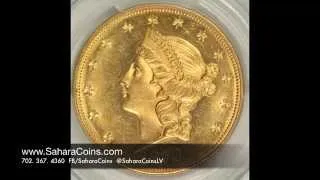 1850 $20 Double Eagle Gold Coin | Rare Gold Coins | Sahara Coins