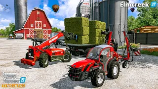 Mowing, Tedding, Raking & Baling Hay. Mulching & Spreading Slurry🔸Farming Simulator 22🔸Elmcreek #37