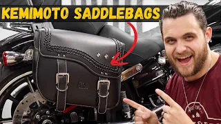 Kemimoto Leather Saddlebags Install - Harley Davidson Breakout