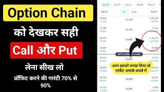 Option Chain को देखकर Call और Put लेना सीख लो | सही Entry और Exit करना भी सीख जाओगे | Option trading