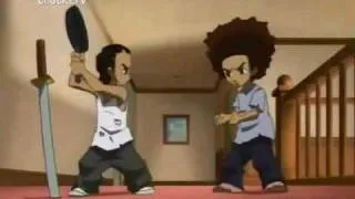 The Boondocks - Season 1 Riley VS Huey Fight.flv