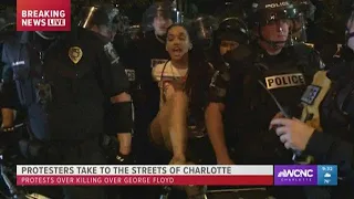 Woman arrested outside CMPD headquarters for weapon possession