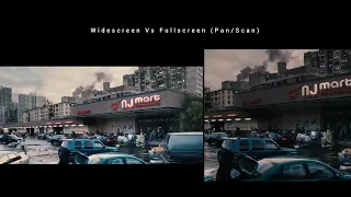 World War Z Widescreen Vs Pan/Scan Supermarket looting scene