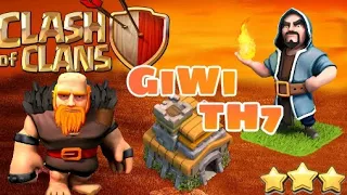 3 Star any TH7 - Best attack strategy- GiWi Attack ( Giant + Wizard combination ).