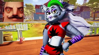 Hello Neighbor - New Neighbor Roxy (Roxanne Wolf) FNAF Security Breach Act 2 Hole Gameplay