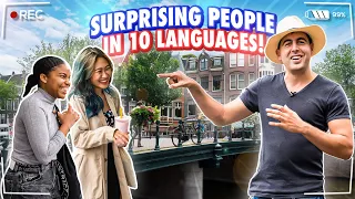 Dutch guy Surprises People in Amsterdam, Netherlands with 10 Languages!