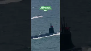 US submarine leaving San Diego Port