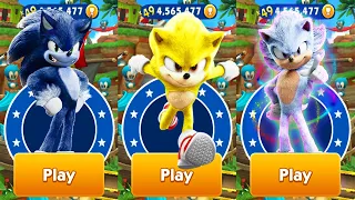 Sonic Dash - Movie Hyper Sonic vs Movie Super Sonic vs Movie Werehog - All Characters Unlocked