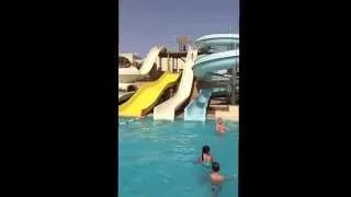 Sharm el sheikh, jaz mirabel park slides slow mo