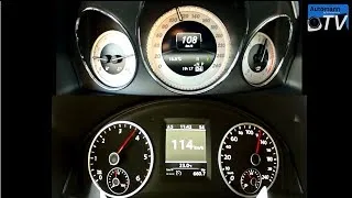 MB GLK 220 CDI (170hp) vs. VW Tiguan 2.0 TDI (177hp) - Acceleration (1080p FULL HD)