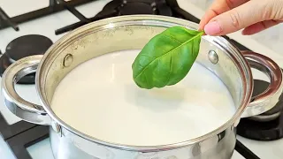 Don't buy cheese, just add spinach to milk! Make cheese in 5 minutes!