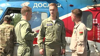 Курсанты Военной академии проходят лётную практику под Витебском (29.06.2020)