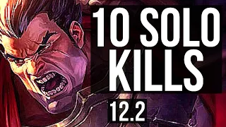 DARIUS vs FIORA (TOP) | 10 solo kills, Quadra, 1.6M mastery, 17/2/0, Legendary | KR Diamond | 12.2