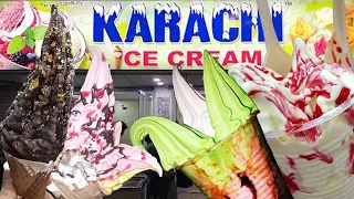 Famous Ice cream of Karachi | Jumbo Ice Cream Cone | Hussainabad Street food Karachi