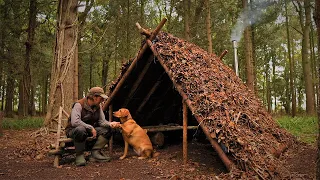 Building a Bushcraft Viking House using Recycled Materials | Survival Shelter | Fresh Pizza | Ep.2