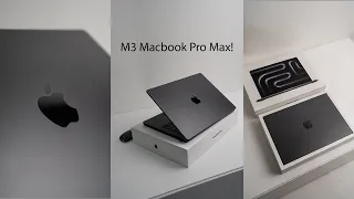 Macbook M3 Pro MAX Space Black Unboxing