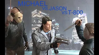 Michael vs Jason vs T-800 (Stop Motion)