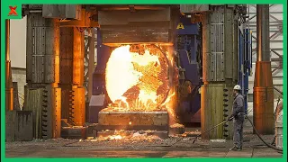 Watch the assembly & operation of giant forging machine to better understand press & hammer forging